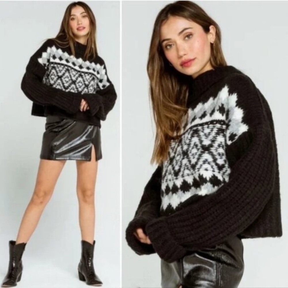Free People Alpine Pullover Knit Sweater Medium